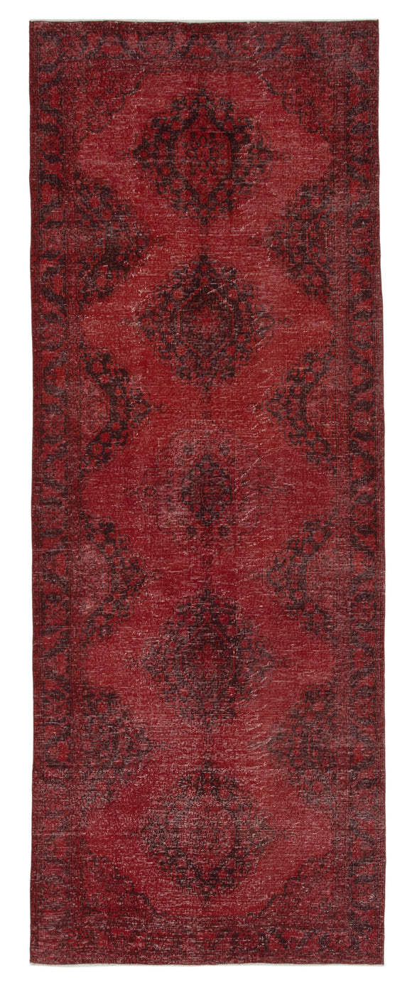 4x12 Red Turkish Over Dyed Runner Rug - 2467