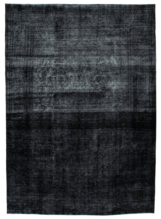 9x13 Black Overdyed Large Area Rug - 24867