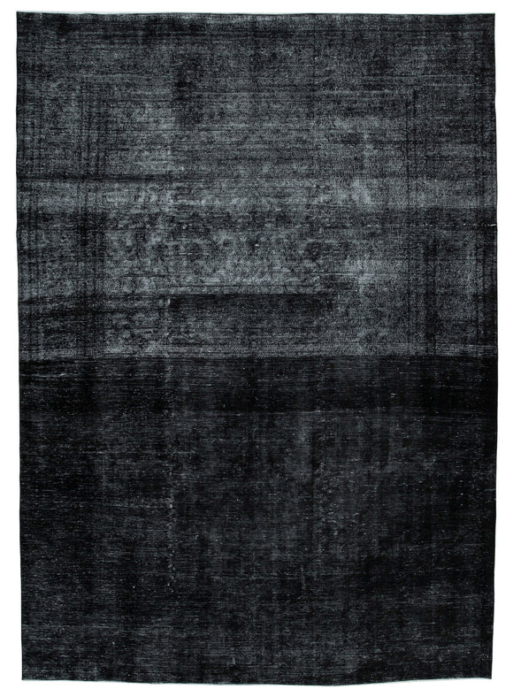 9x13 Black Overdyed Large Area Rug - 24867