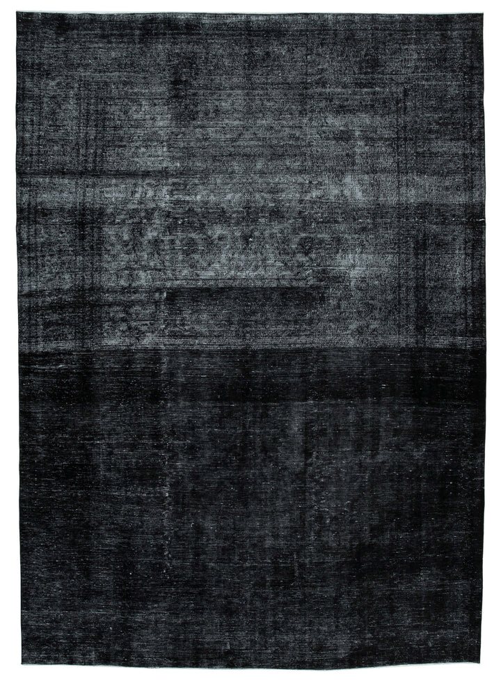 9x13 Black Overdyed Large Area Rug - 24867