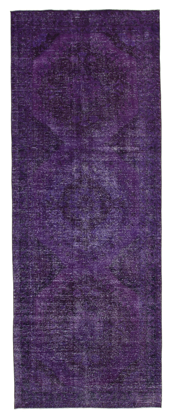 5x12 Purple Turkish Over Dyed Runner Rug - 2486