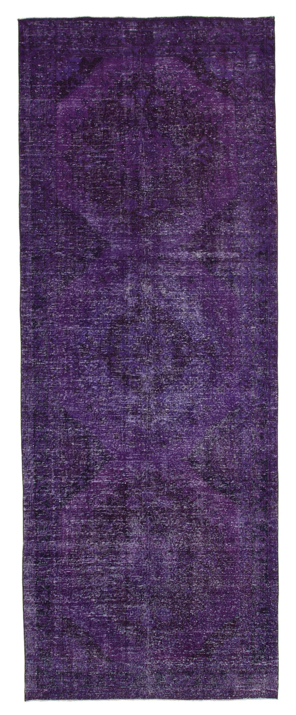 5x12 Purple Turkish Over Dyed Runner Rug - 2486