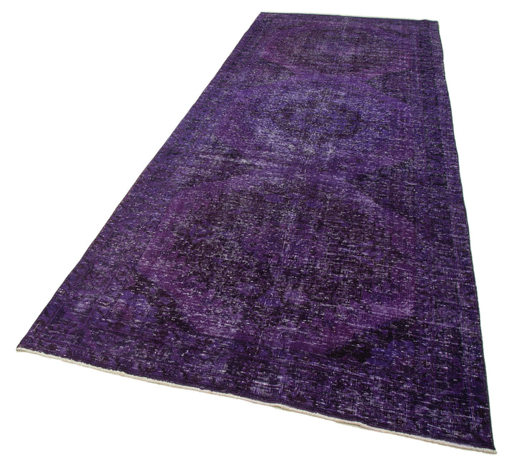 5x12 Purple Turkish Over Dyed Runner Rug - 2486