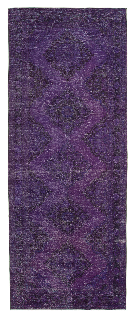 5x12 Purple Turkish Over Dyed Runner Rug - 2487