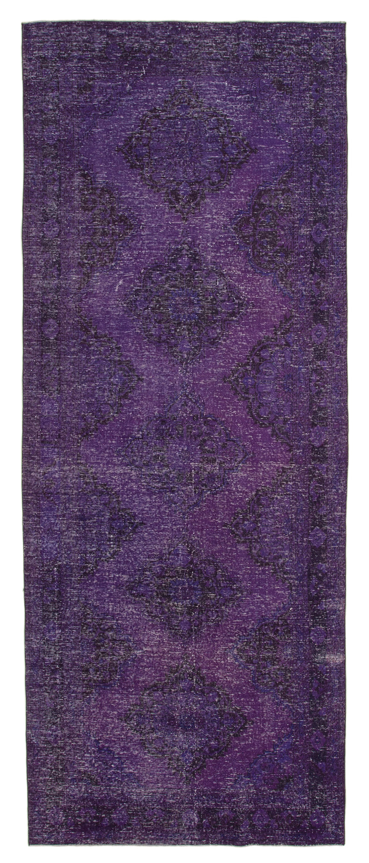 5x12 Purple Turkish Over Dyed Runner Rug - 2487