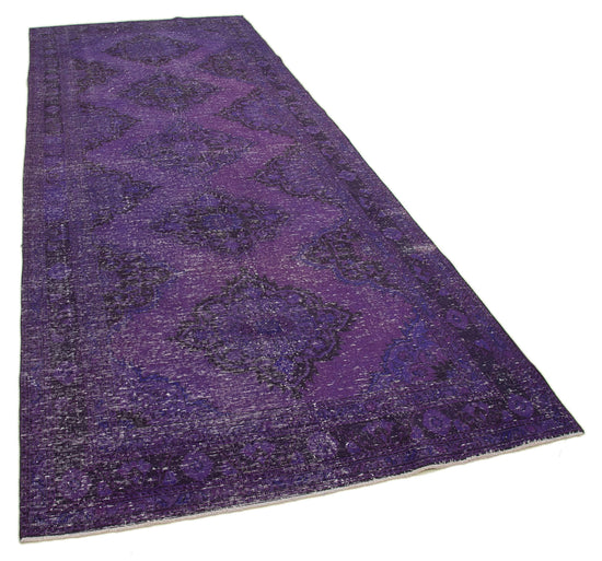 5x12 Purple Turkish Over Dyed Runner Rug - 2487