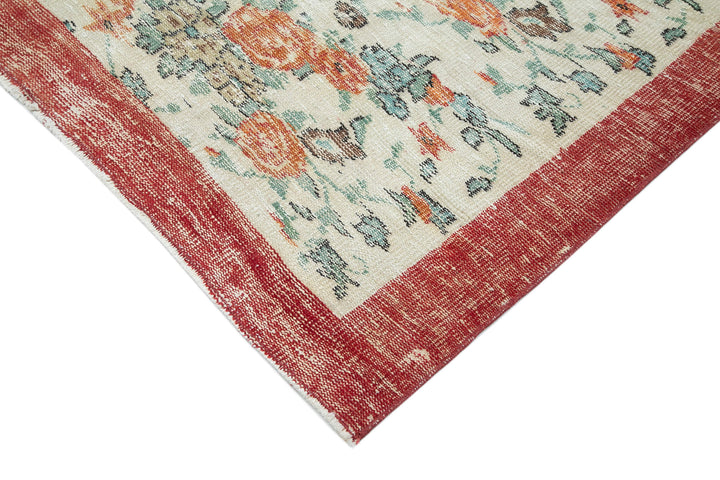 6x10 Beige Turkish Vintage Area Rug - 24930