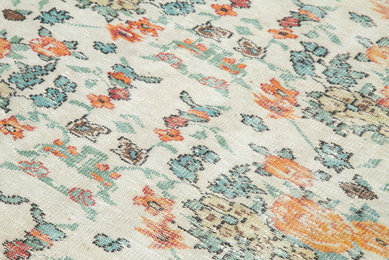 6x10 Beige Turkish Vintage Area Rug - 24930