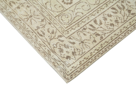 6x10 Beige Turkish Vintage Area Rug - 24951
