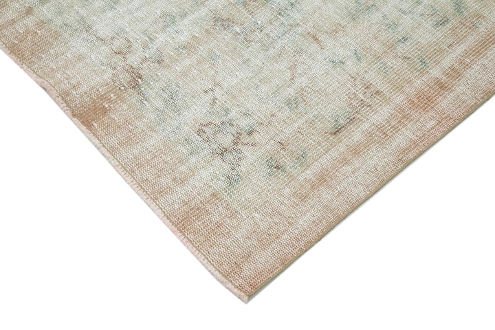 6x9 Beige Turkish Vintage Area Rug - 24964