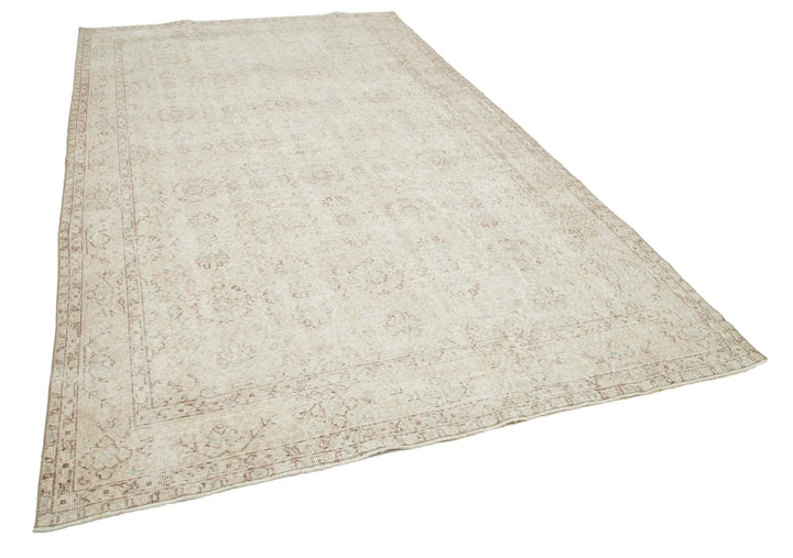 6x11 Beige Turkish Vintage Area Rug - 24993
