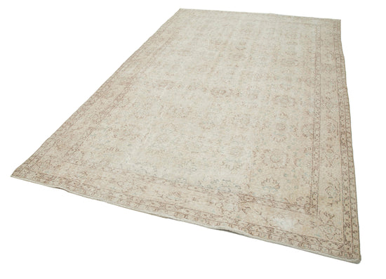 6x11 Beige Turkish Vintage Area Rug - 24993