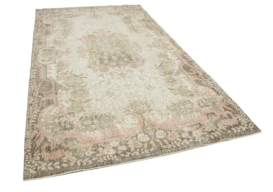 6x11 Beige Turkish Vintage Area Rug - 25013