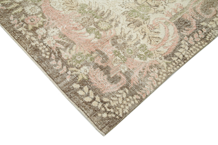 6x11 Beige Turkish Vintage Area Rug - 25013