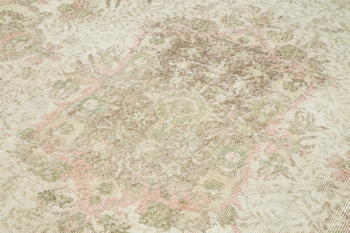 6x11 Beige Turkish Vintage Area Rug - 25013