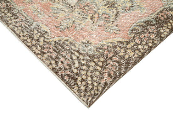 6x10 Beige Turkish Vintage Area Rug - 25049
