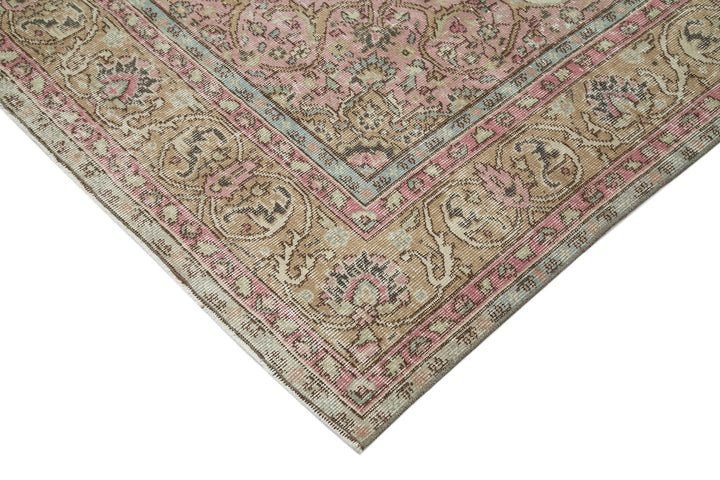 6x10 Beige Turkish Vintage Area Rug - 25054