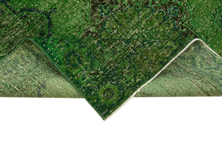 4x13 Green Turkish Over Dyed Runner Rug - 2505
