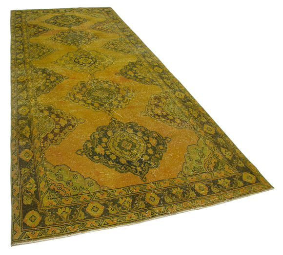 5x12 Yellow Turkish Over Dyed Runner Rug - 2507