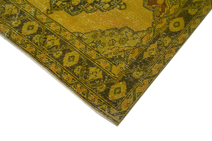 5x12 Yellow Turkish Over Dyed Runner Rug - 2507