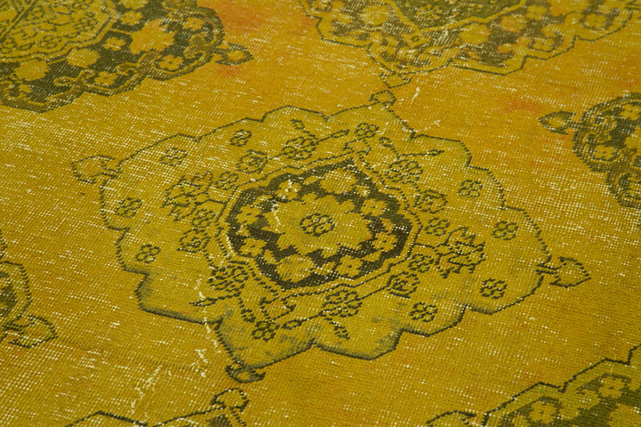 5x12 Yellow Turkish Over Dyed Runner Rug - 2507