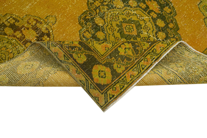 5x12 Yellow Turkish Over Dyed Runner Rug - 2507