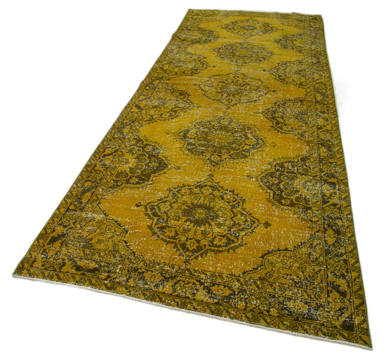 5x13 Yellow Turkish Over Dyed Runner Rug - 2509