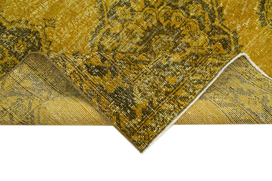 5x13 Yellow Turkish Over Dyed Runner Rug - 2509