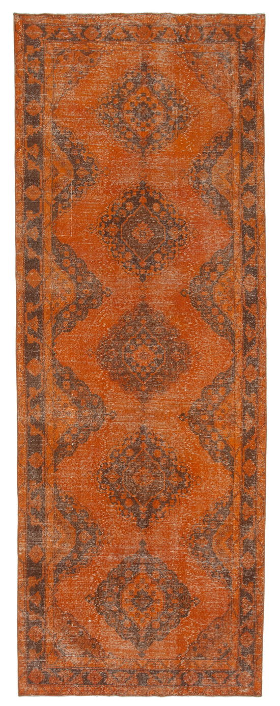 5x12 Orange Turkish Over Dyed Runner Rug - 2515