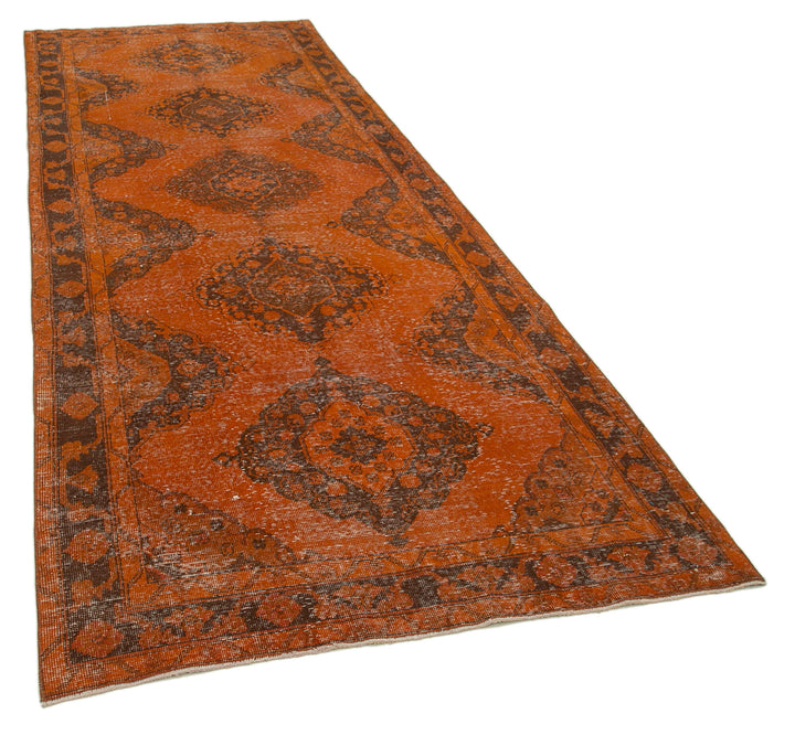 5x12 Orange Turkish Over Dyed Runner Rug - 2515