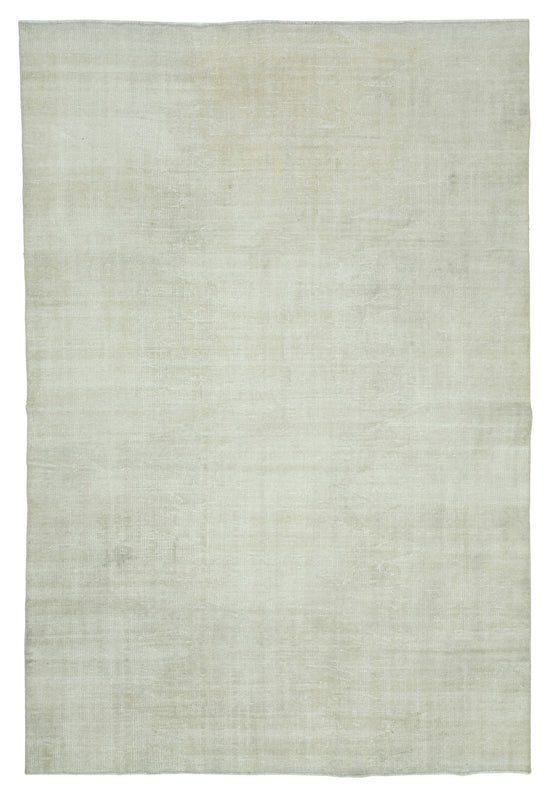 7x10 Beige Turkish Vintage Area Rug - 25169