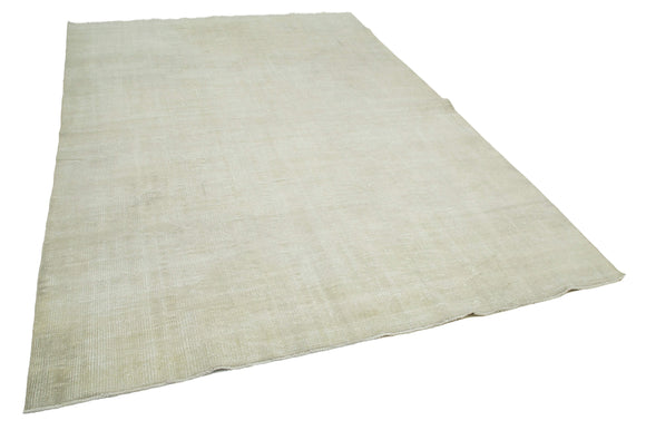 7x10 Beige Turkish Vintage Area Rug - 25169