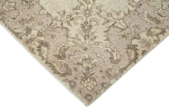 7x10 Beige Turkish Vintage Area Rug - 25227