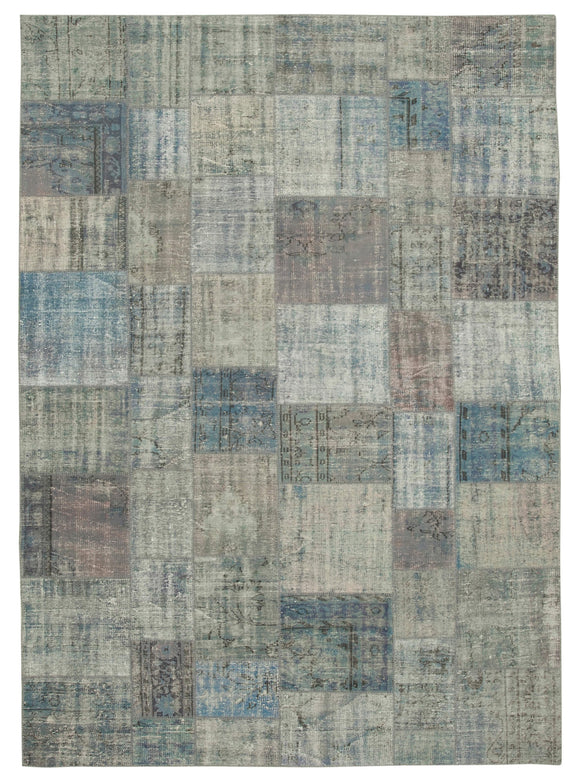 8x11 Blue Patchwork Rug- 25284