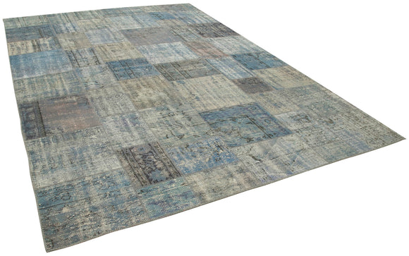 8x11 Blue Patchwork Rug- 25284