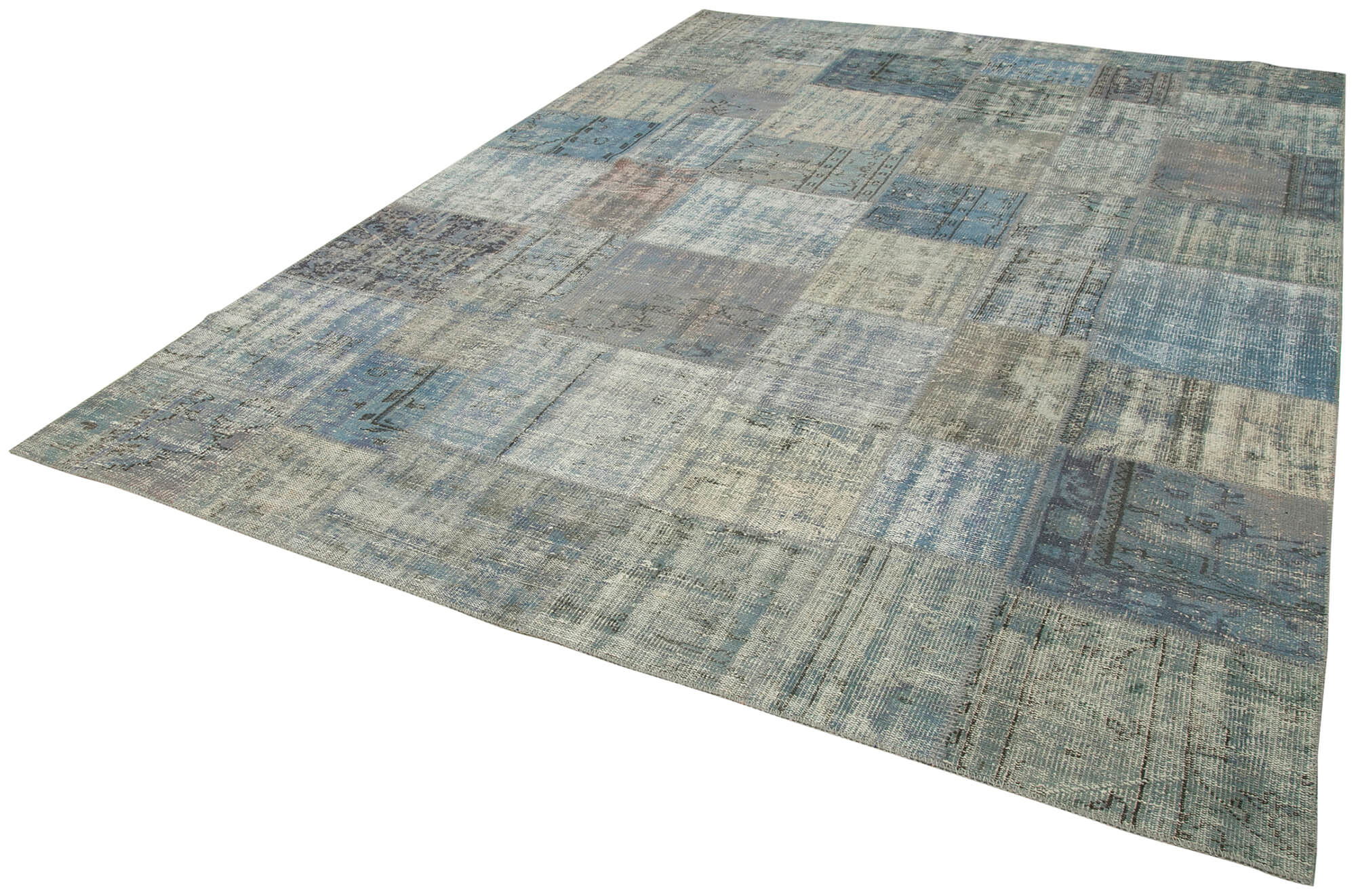 8x11 Blue Patchwork Rug- 25284