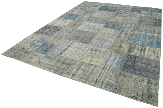8x11 Blue Patchwork Rug- 25284
