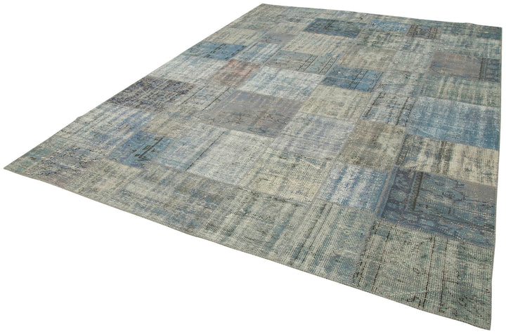 8x11 Blue Patchwork Rug- 25284