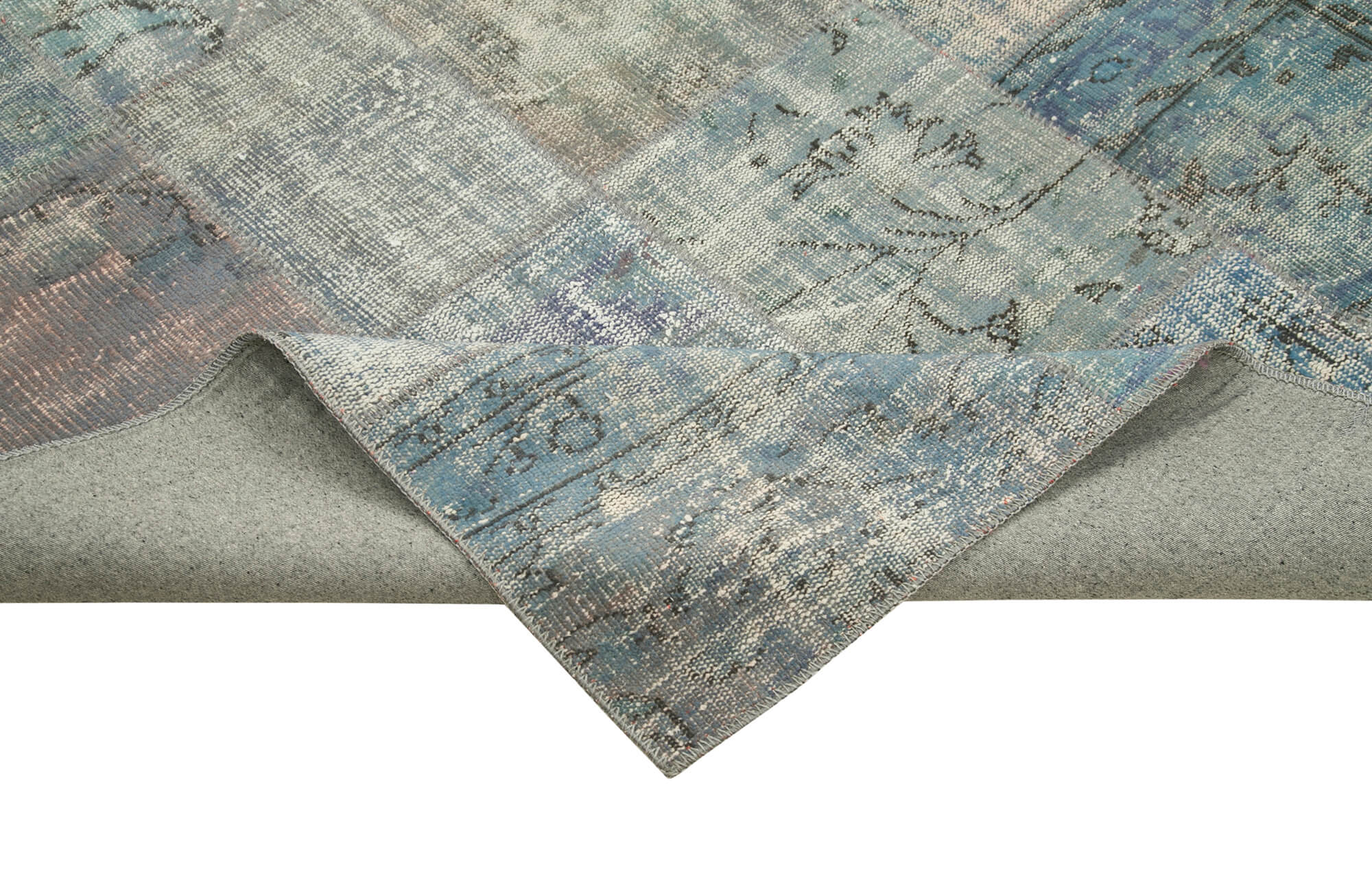 8x11 Blue Patchwork Rug- 25284