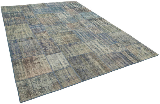 8x11 Blue Patchwork Rug- 25289