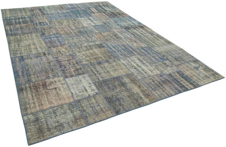 8x11 Blue Patchwork Rug- 25289