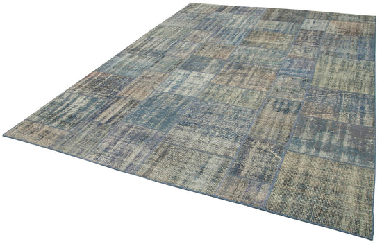 8x11 Blue Patchwork Rug- 25289