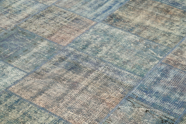 8x11 Blue Patchwork Rug- 25289
