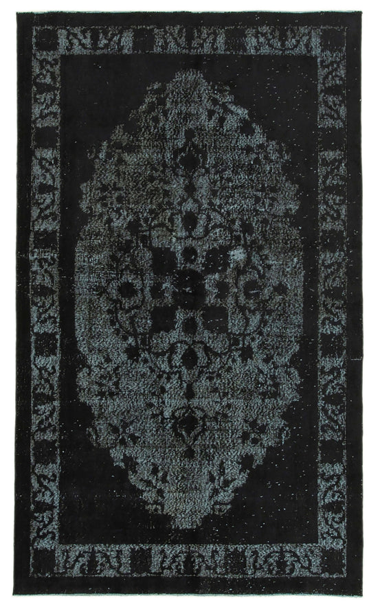 5x9 Black Over Dyed Rug - 25492