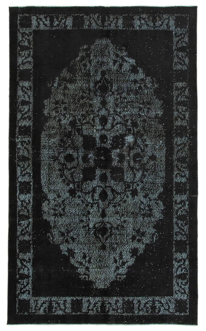 5x9 Black Over Dyed Rug - 25492