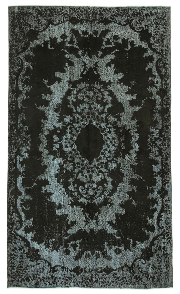 5x9 Black Over Dyed Rug - 25494