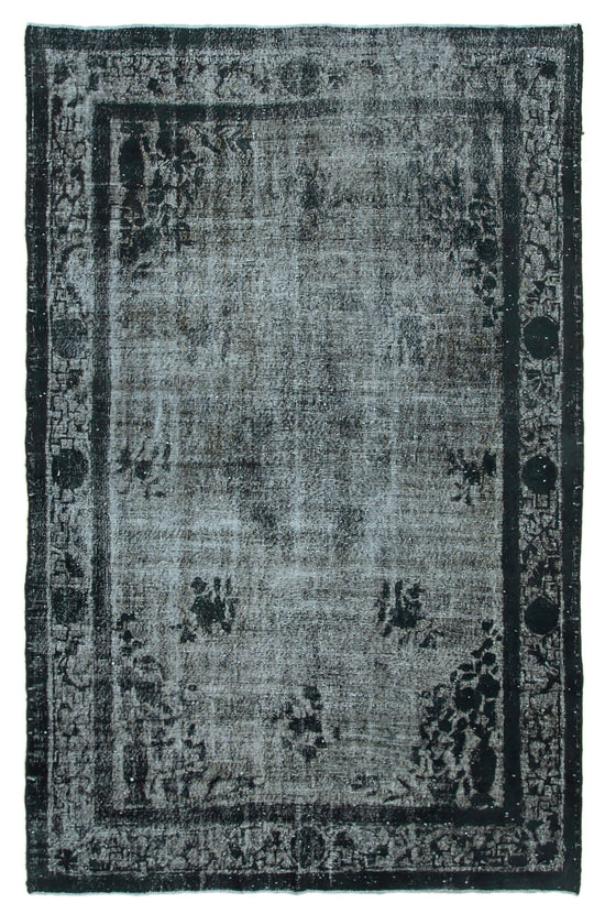 7x11 Black Over Dyed Rug - 25514