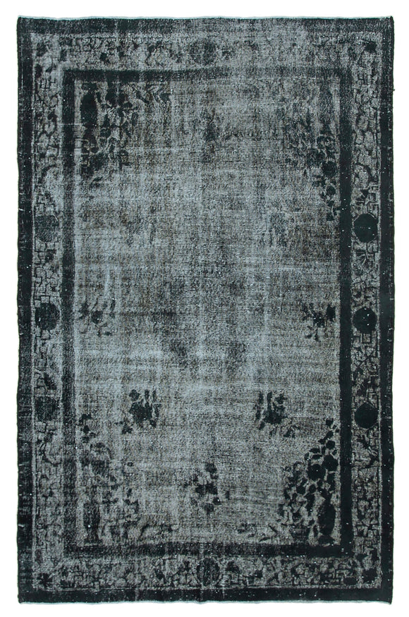 7x11 Black Over Dyed Rug - 25514