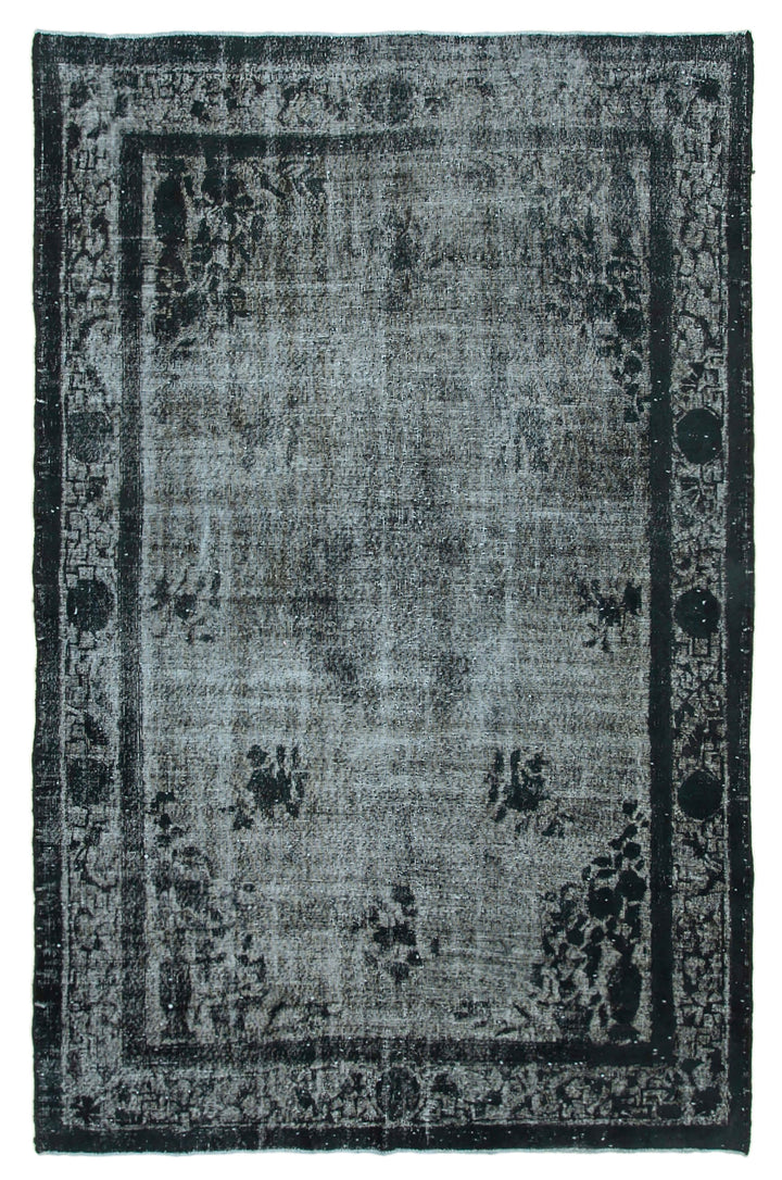 7x11 Black Over Dyed Rug - 25514