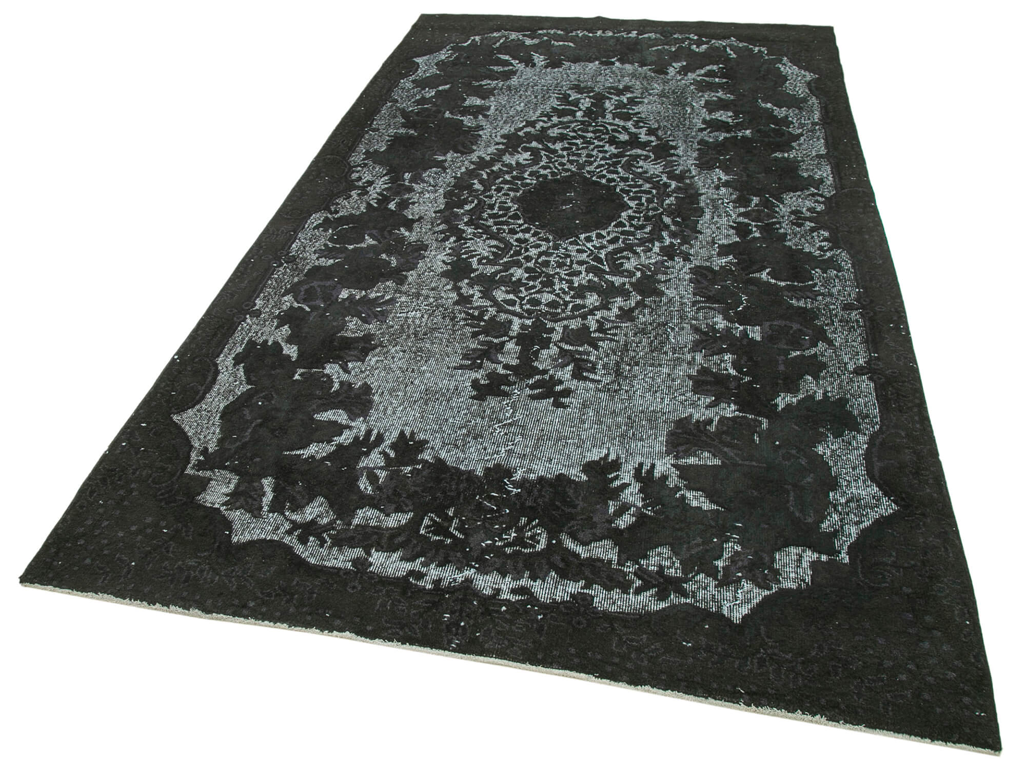 5x10 Black Over Dyed Rug - 25535